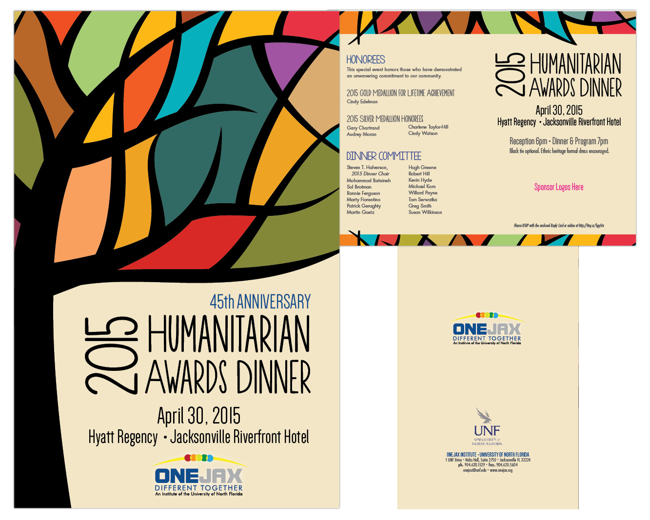 OneJax Humanitarian Award Dinner invitation