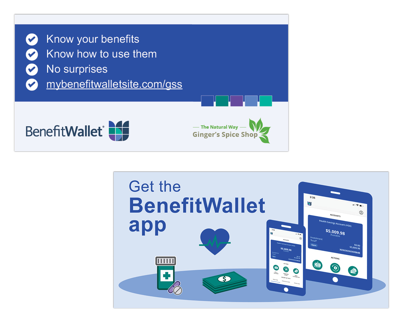 BenefitWallet: Co-branded social media banner